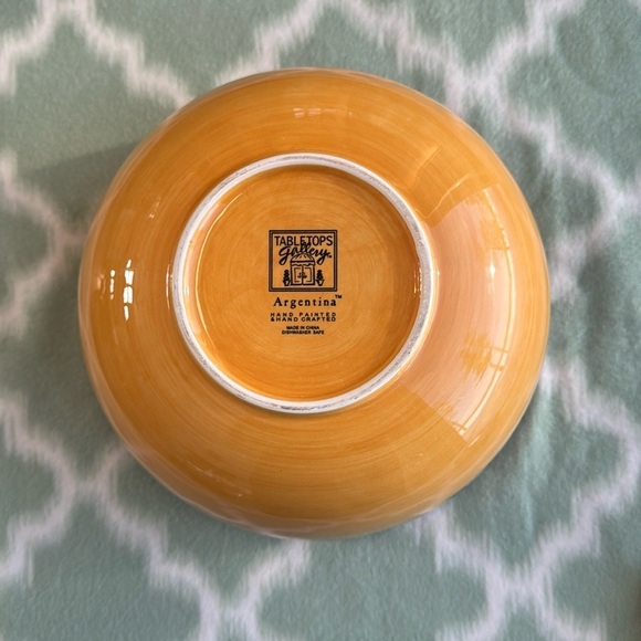 Tabletops Gallery Argentina 10” bowl hand painted handcrafted - Picture 6 of 8